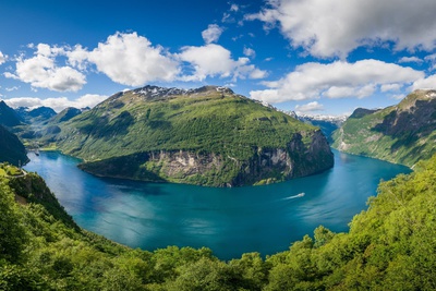 Geiranger, Stryn and views of Mount Dalsnibba