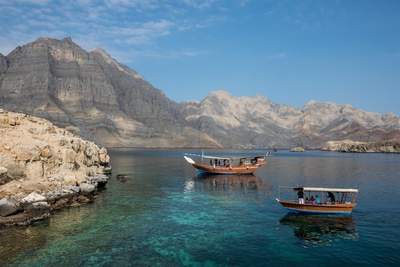Dhow Cruise through the Khor Sham Fjord and dolphing watching